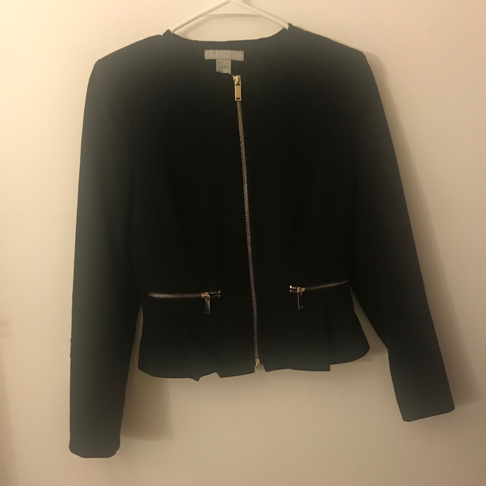 H&M Black Peplum Jacket